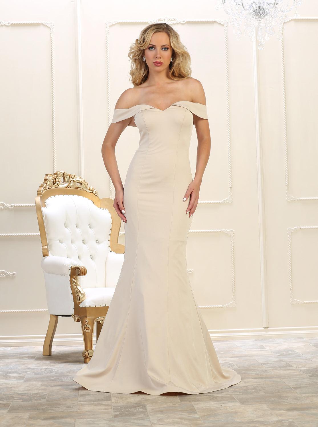 Sexy Off The Shoulder Long Prom Dress Evening Gown - The Dress Outlet May Queen