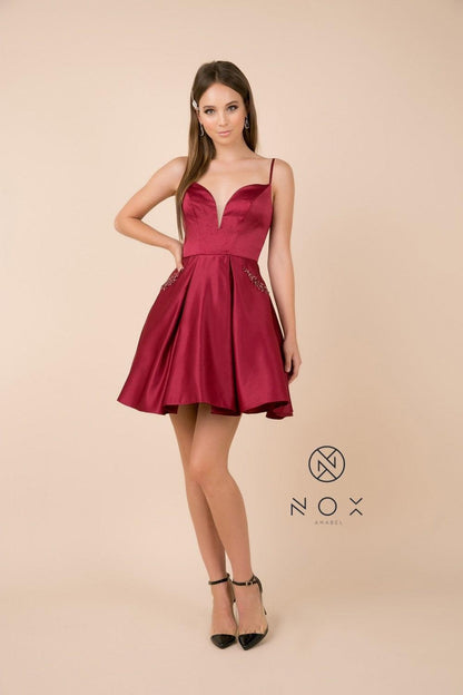 Sexy Short Homecoming Dress Cocktail - The Dress Outlet Nox Anabel