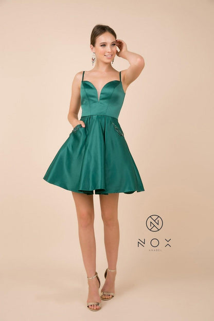 Sexy Short Homecoming Dress Cocktail - The Dress Outlet Nox Anabel
