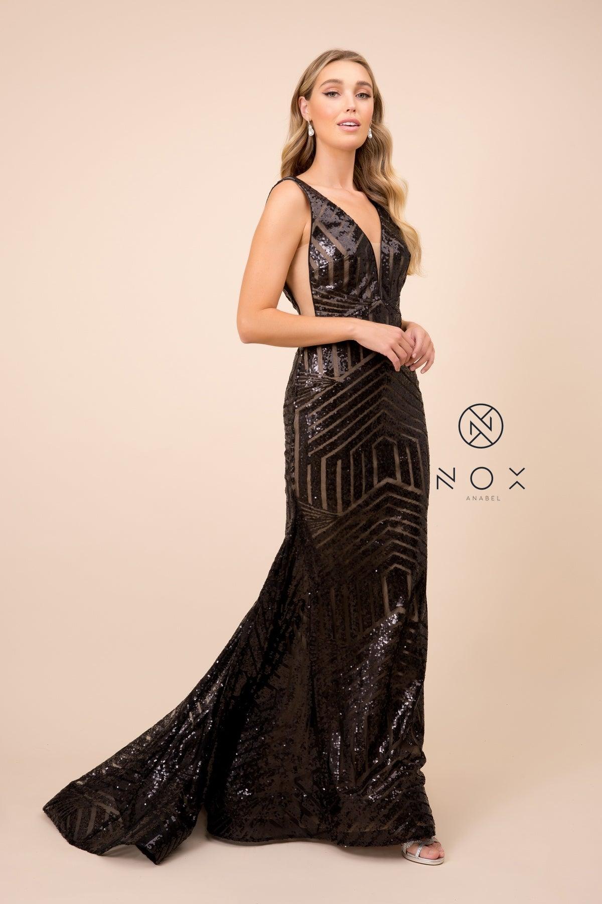 Sexy Side Long Prom Dress Evening Gown - The Dress Outlet Nox Anabel