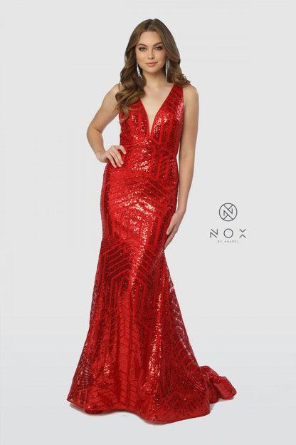 Sexy Side Long Prom Dress Evening Gown - The Dress Outlet Nox Anabel