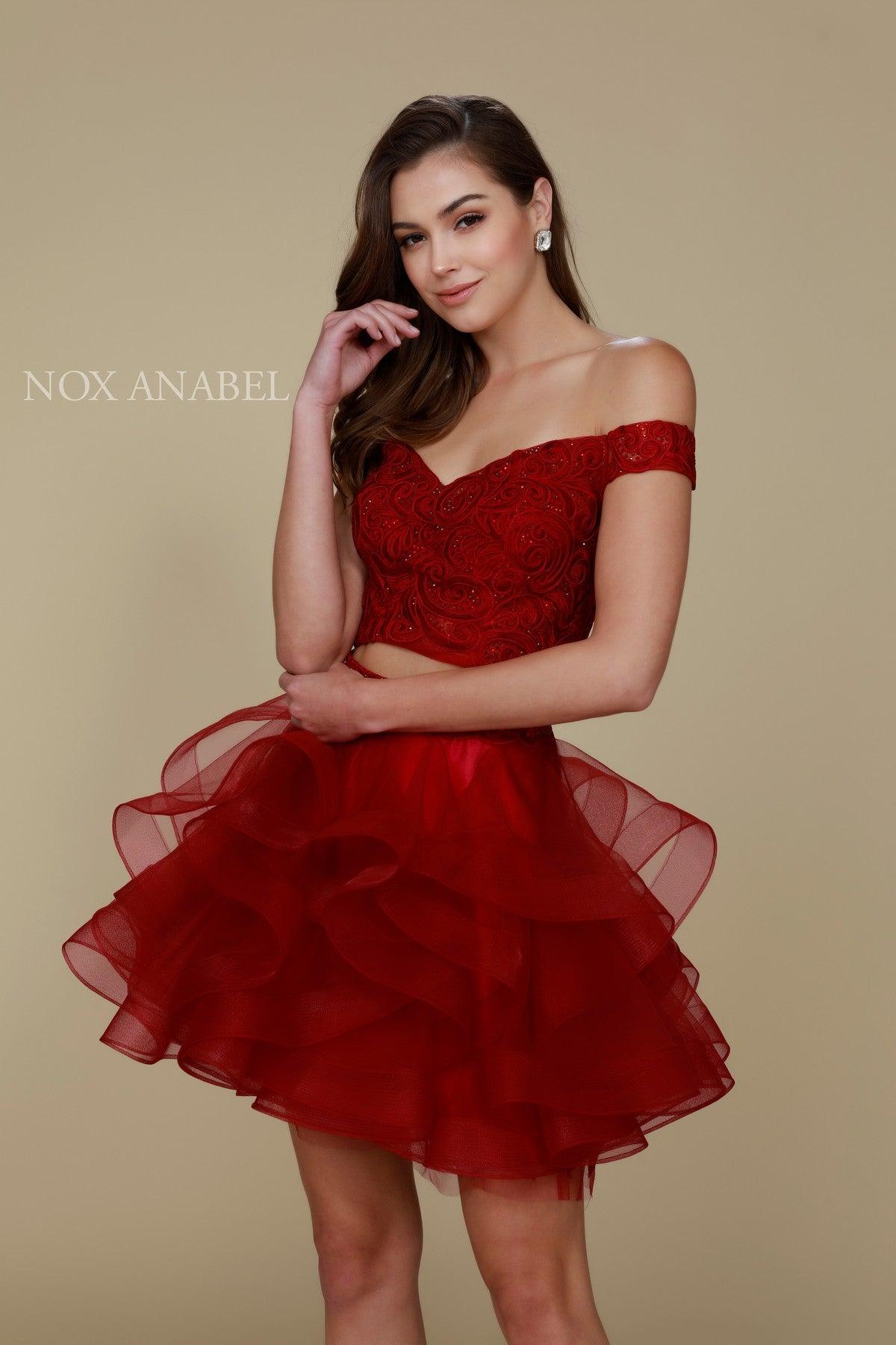 Sexy Two Piece Short Prom Dress Navy Blue