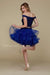 Sexy Two Piece Short Prom Dress Navy Blue - The Dress Outlet Nox Anabel