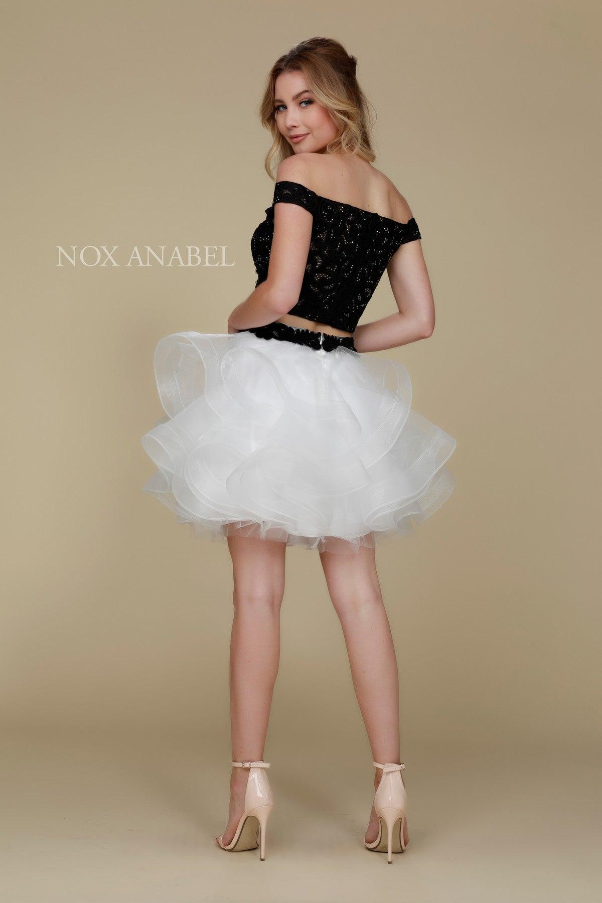 Sexy Two Piece Short Prom Dress Navy Blue
