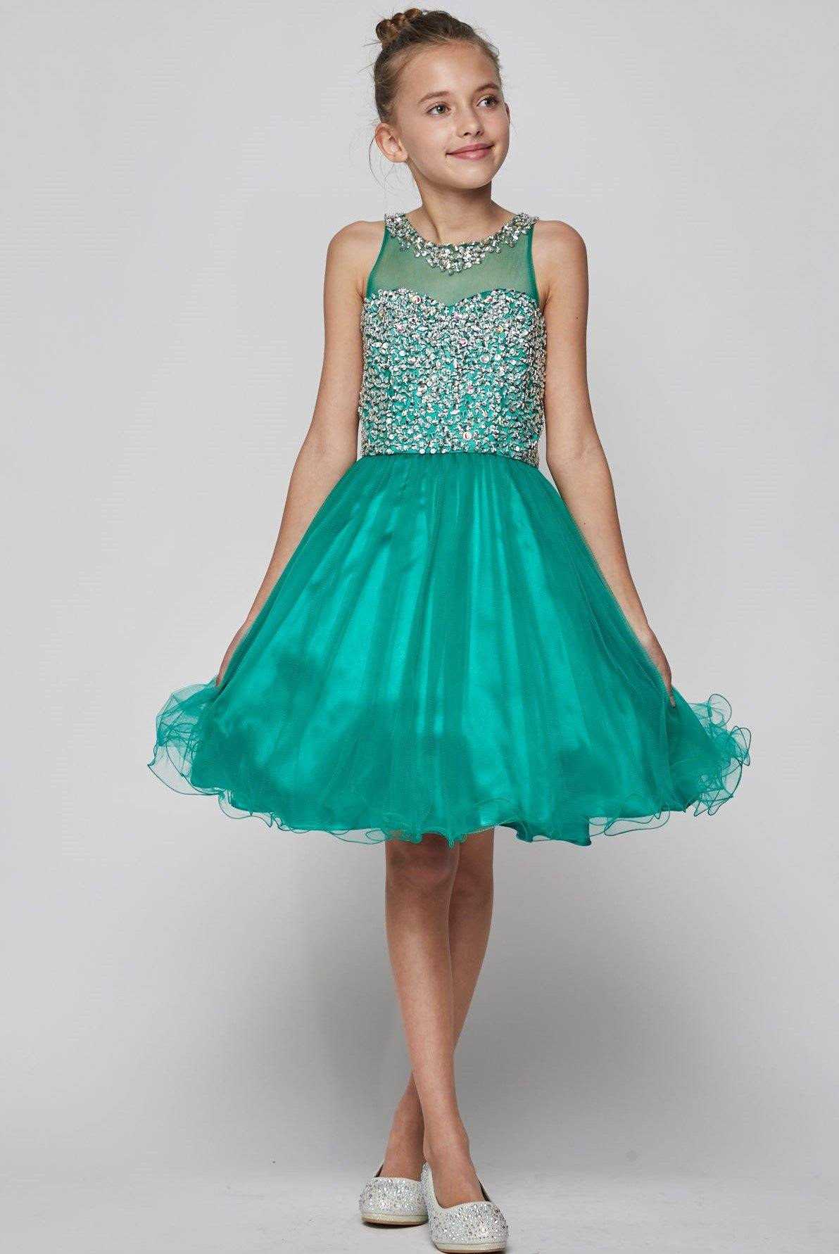 Short Beaded and Tulle Party Dress Flower Girl Short Beaded and Tulle Party Dress Flower Girl