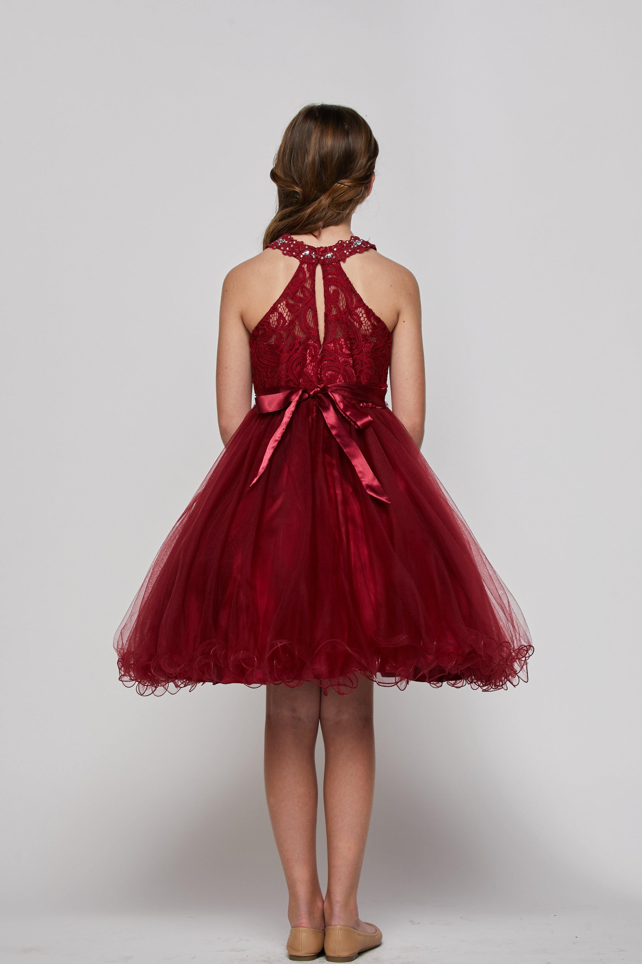 Short Beaded Dress Flower Girls - The Dress Outlet Cinderella Couture