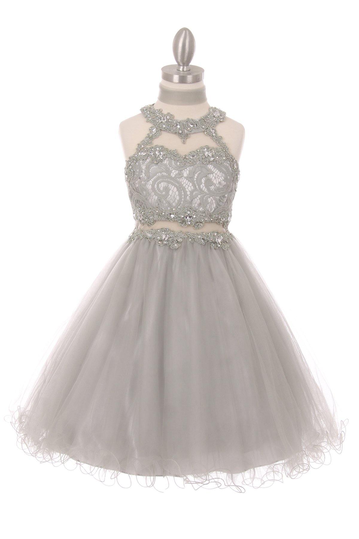 Short Beaded Dress Flower Girls - The Dress Outlet Cinderella Couture