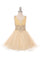 Short Beaded Flower Girl Dress - The Dress Outlet Cinderella Couture