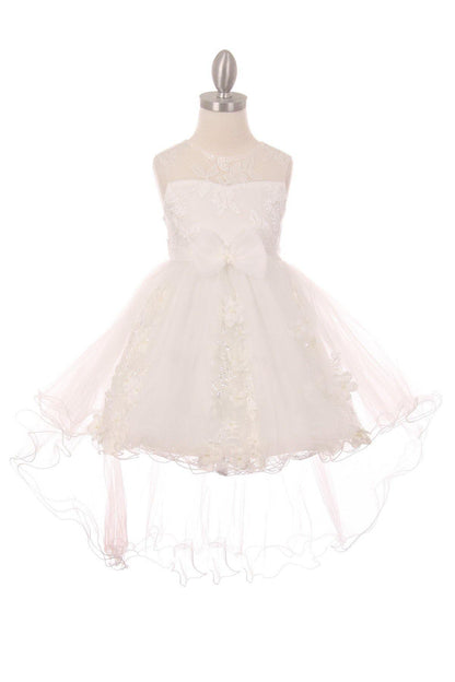 Short Beaded Party Dress Flower Girls Dress - The Dress Outlet Cinderella Couture