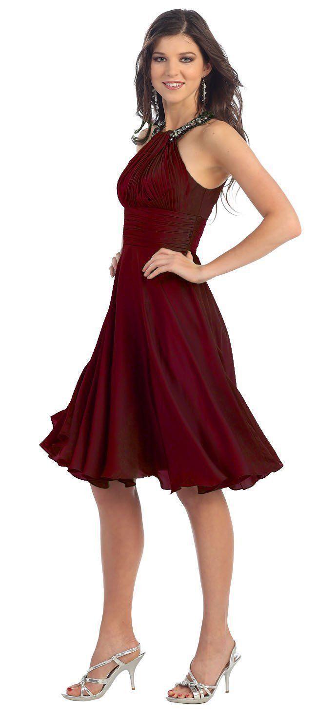 Short Bridesmaids Cocktail Formal Dress - The Dress Outlet May Queen