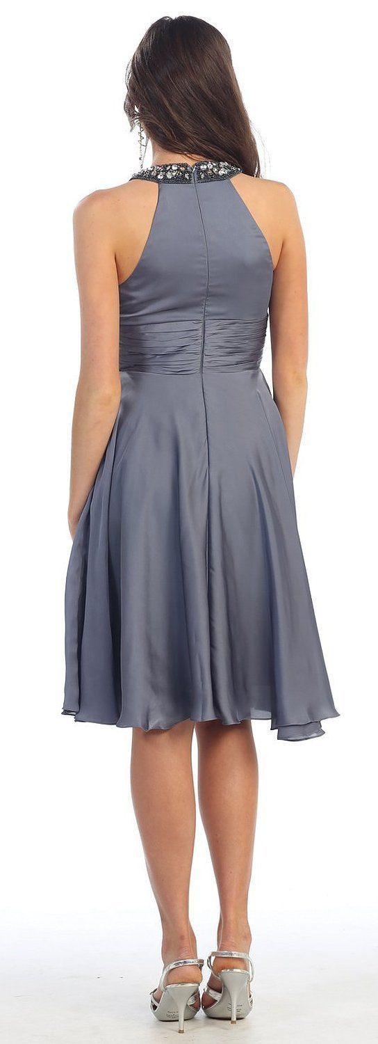 Short Bridesmaids Cocktail Formal Dress - The Dress Outlet May Queen