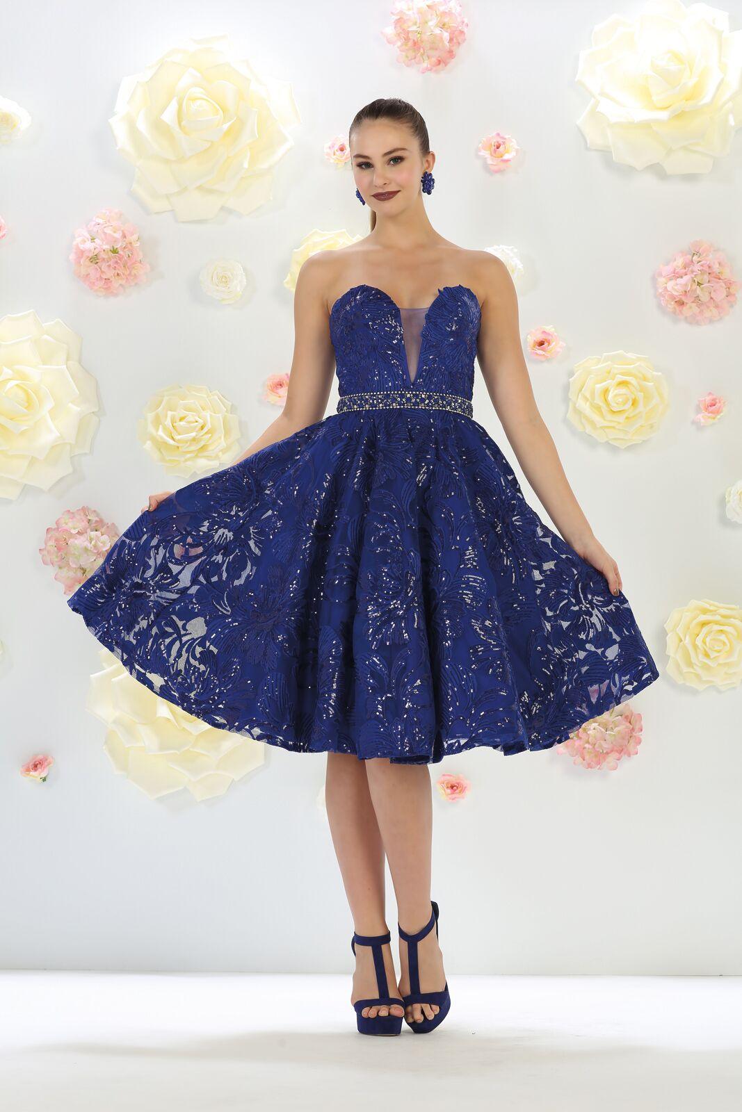 Short Cocktail Homecoming Prom Dress - The Dress Outlet May Queen