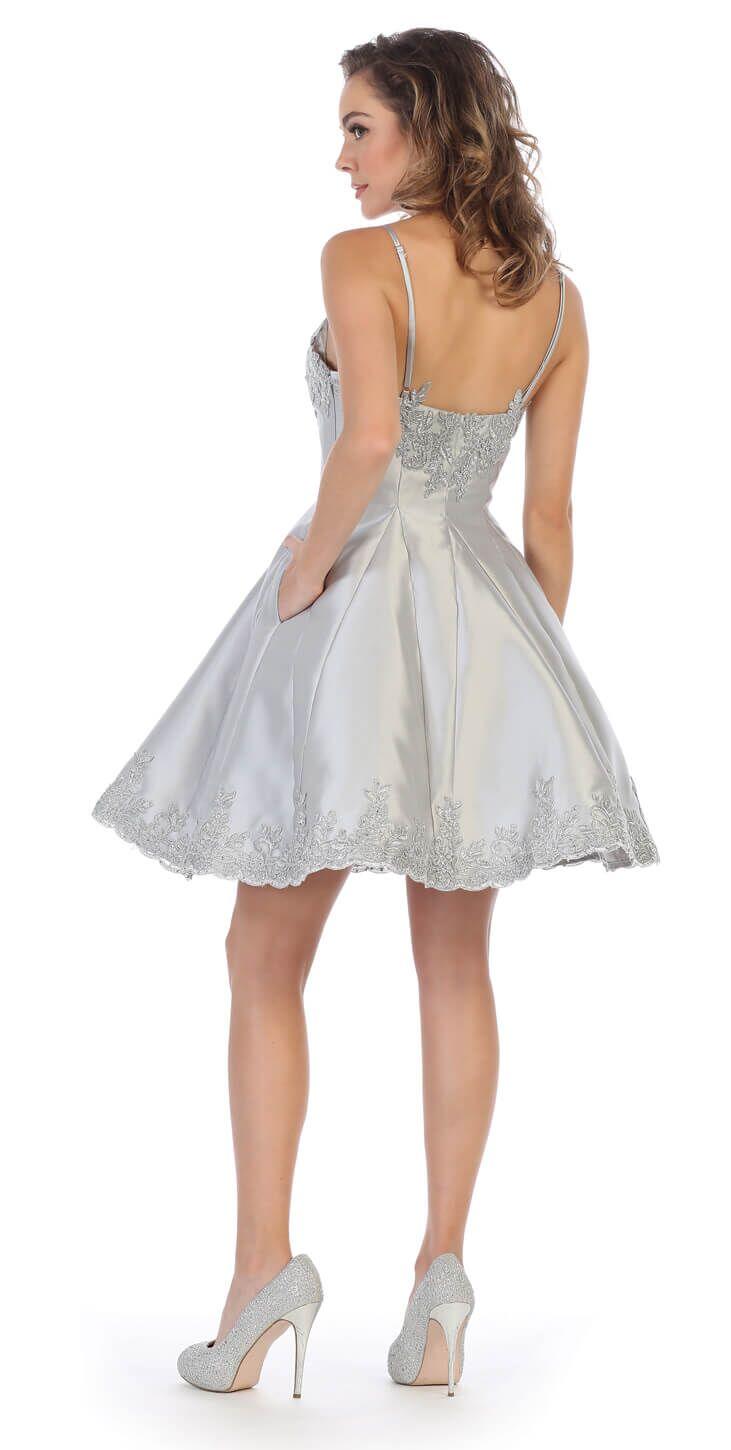 Short Cocktail Homecoming Spaghetti Strap Prom Dress - The Dress Outlet May Queen