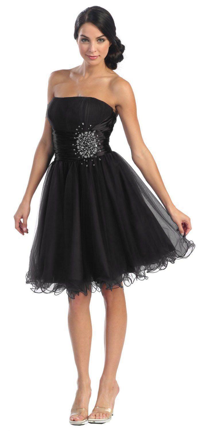 Short Cocktail Strapless Prom Formal Dress - The Dress Outlet May Queen