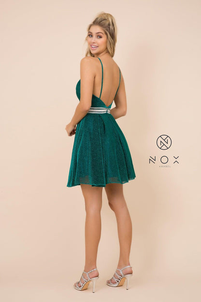 Short Dress Homecoming Spaghetti Straps Prom - The Dress Outlet Nox Anabel