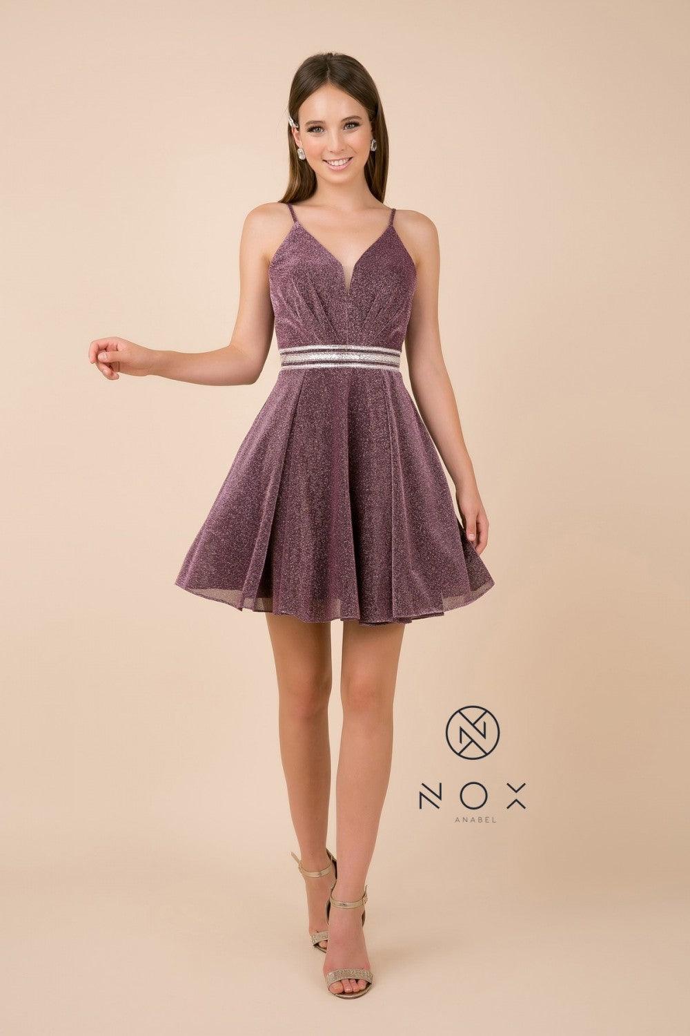 Short Dress Homecoming Spaghetti Straps Prom - The Dress Outlet Nox Anabel