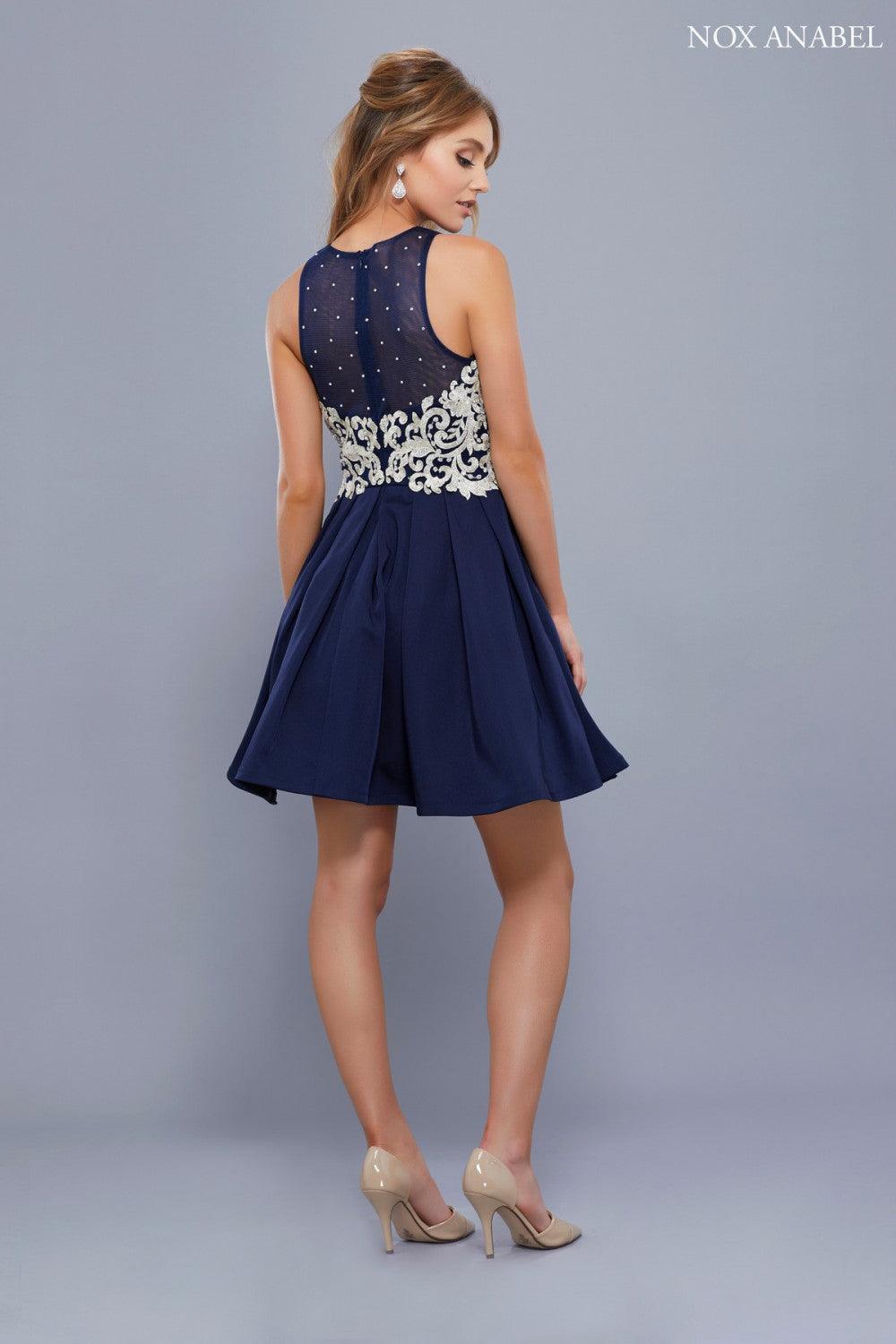 Short Embellished Formal Prom Homecoming Dress