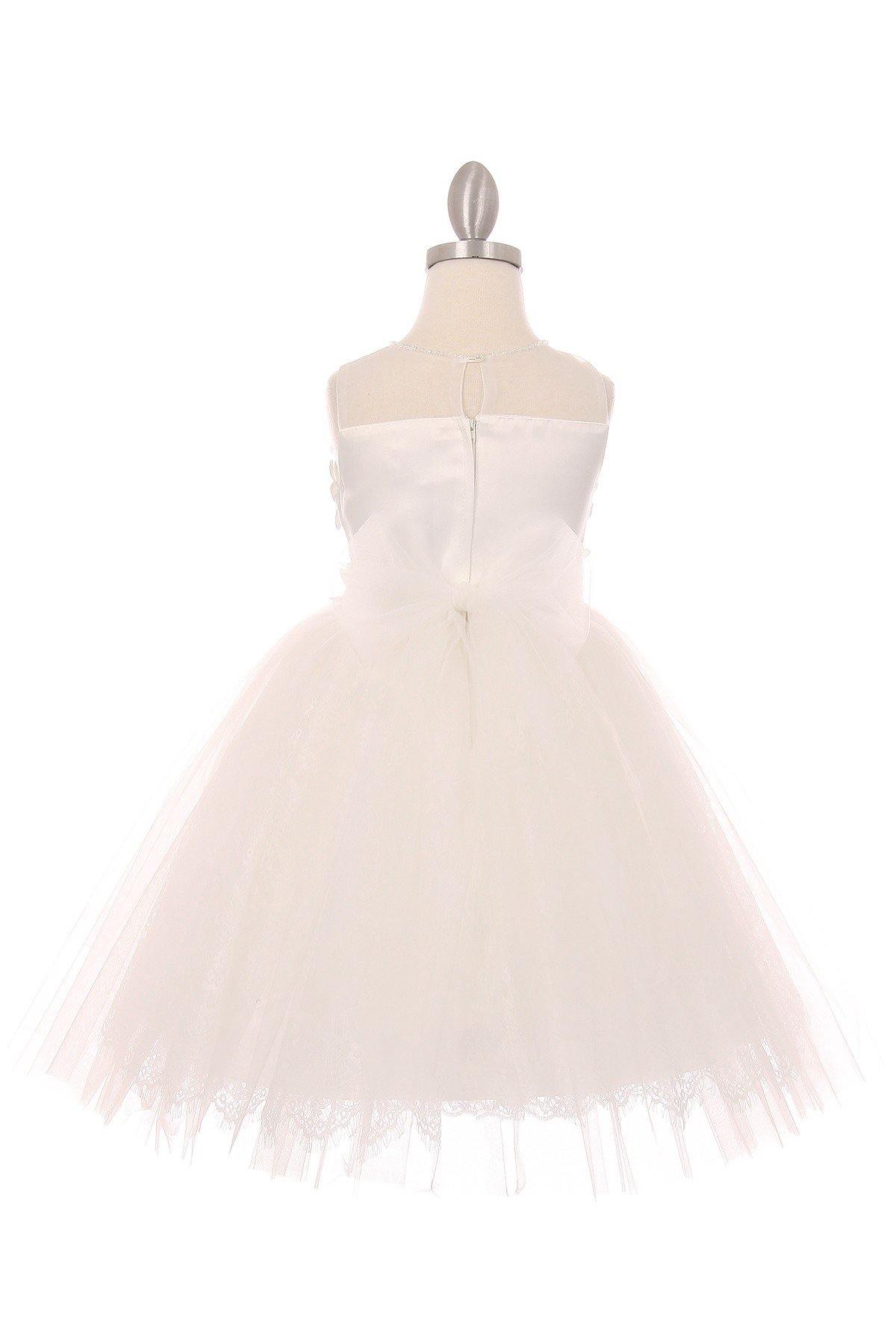 Short Embellished Gown Flower Girls Dress