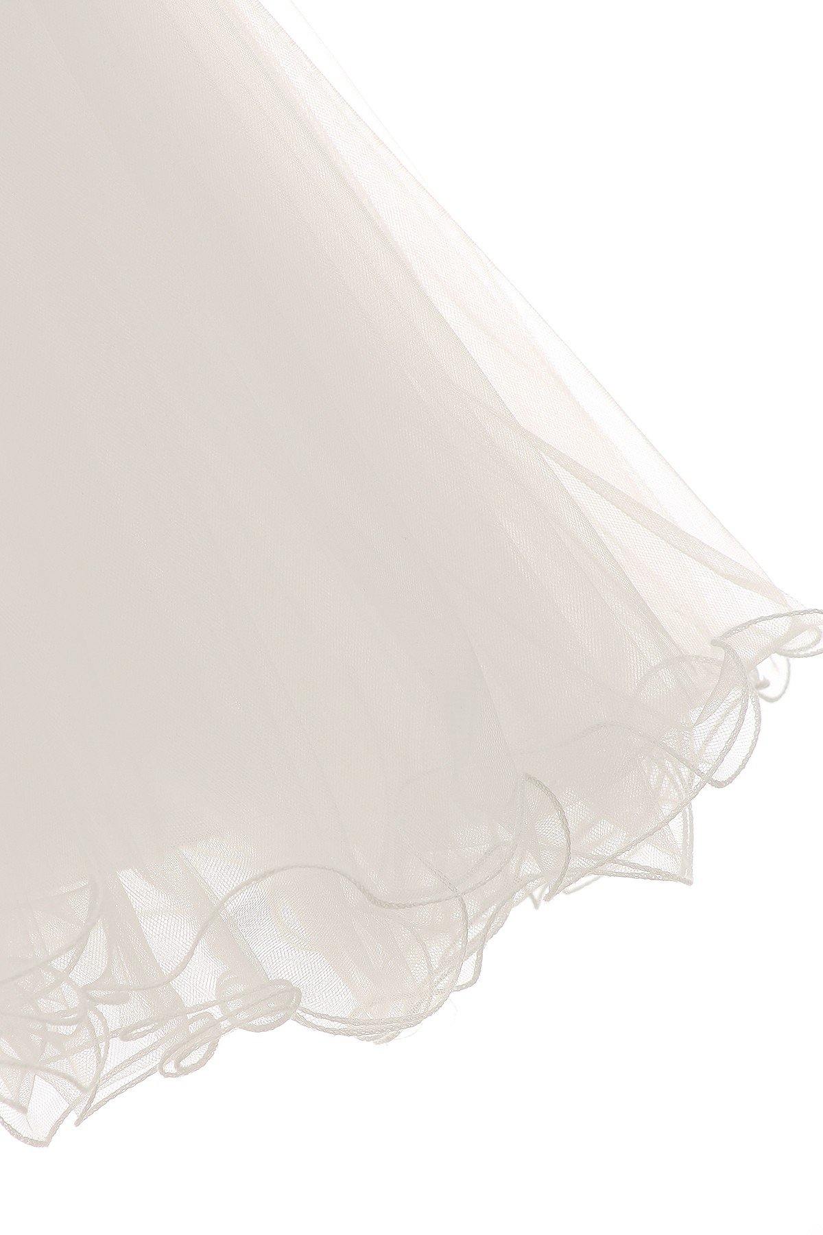 Short Embellished Gown Flowers Girl Dress