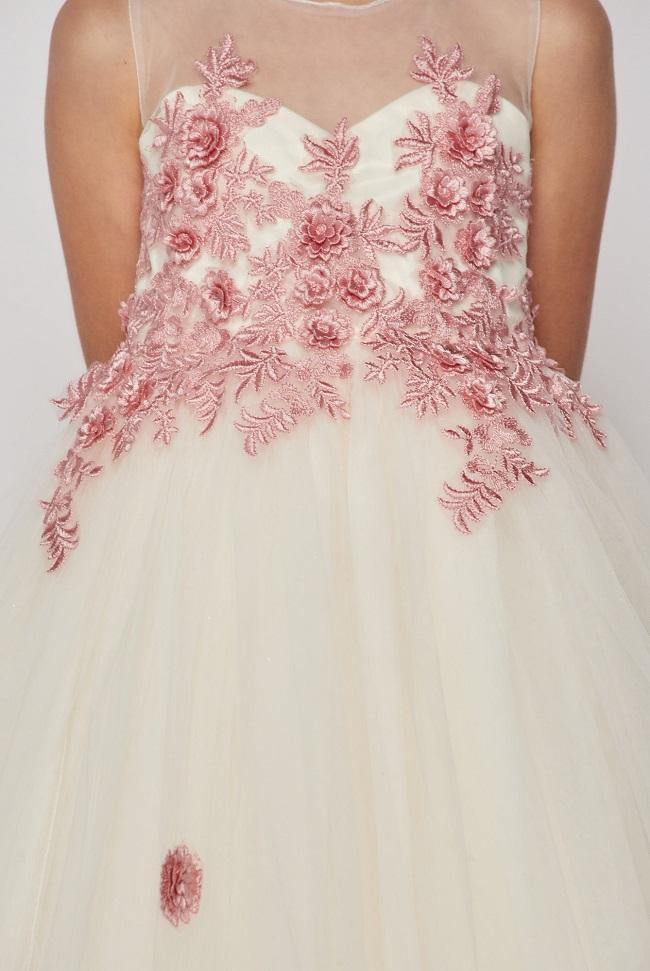 Short Floral Embellished Gown Flower Girls Dress | Dress Outlet  The Dress  Outlet