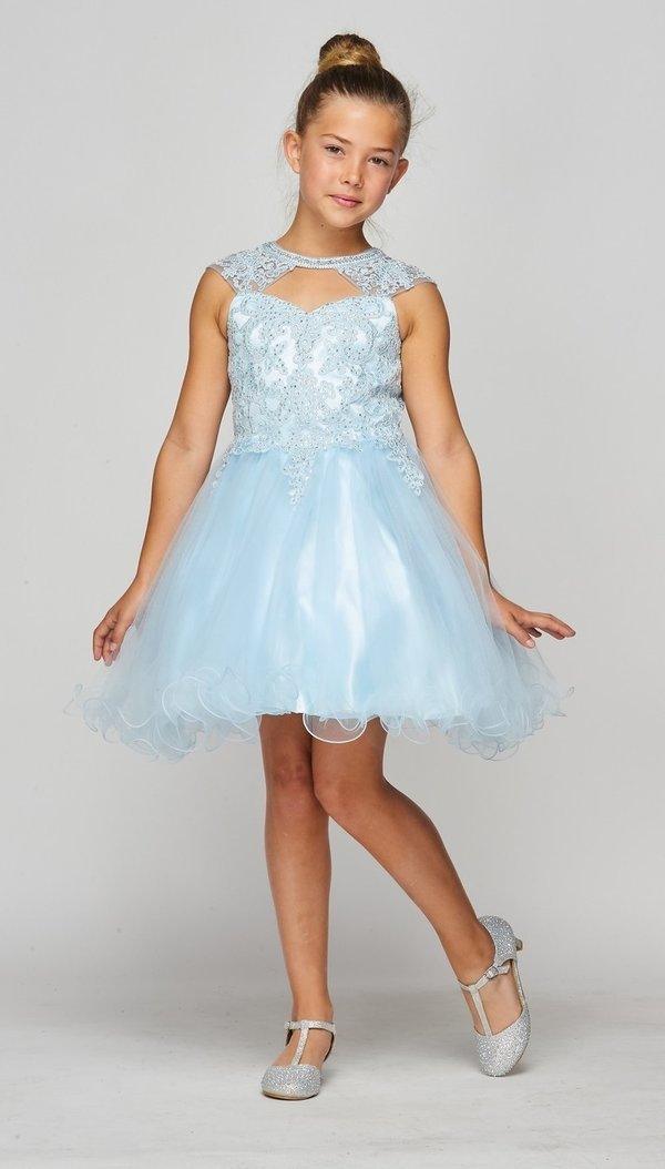 Cinderella Couture Short Flower Girl Dress - Blush - Cap Sleeve Sweetheart Neckline - Size 6 Cinderella Couture Short Flower Girl Dress - Blush - Cap Sleeve Sweetheart Neckline - Size 6
