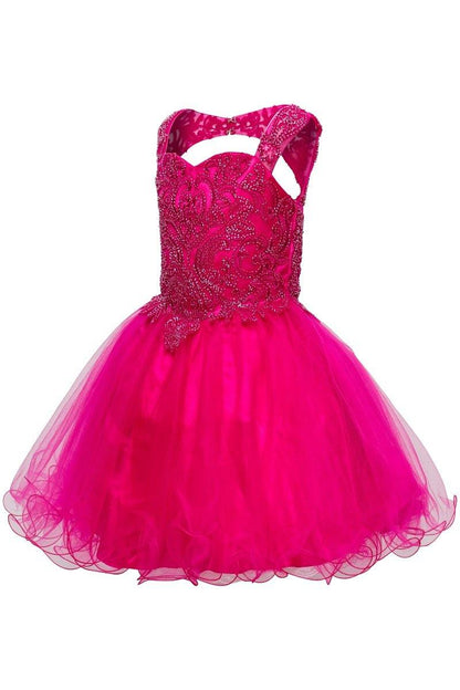 Short Flower Girl Dress Sleeveless - The Dress Outlet Cinderella Couture