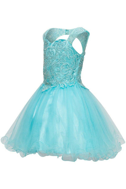 Short Flower Girl Dress Sleeveless - The Dress Outlet Cinderella Couture