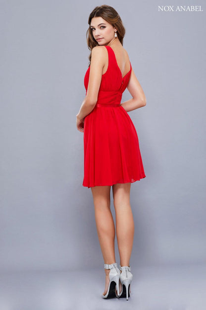 Short Formal Bridesmaid Cocktail Dress - The Dress Outlet Nox Anabel