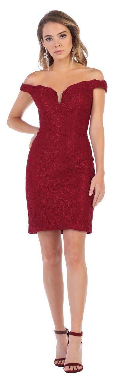 Short Fitted Cocktail Prom Dress - The Dress Outlet May Queen