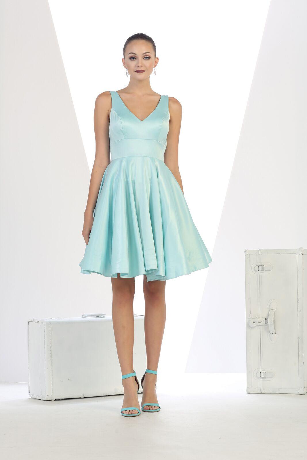 Short Formal Dress Graduation Prom Cocktail Bridesmaids - The Dress Outlet May Queen
