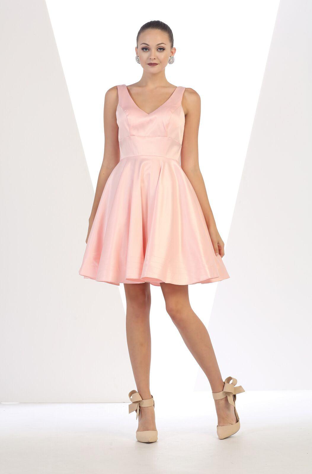 Short Formal Dress Graduation Prom Cocktail Bridesmaids - The Dress Outlet May Queen