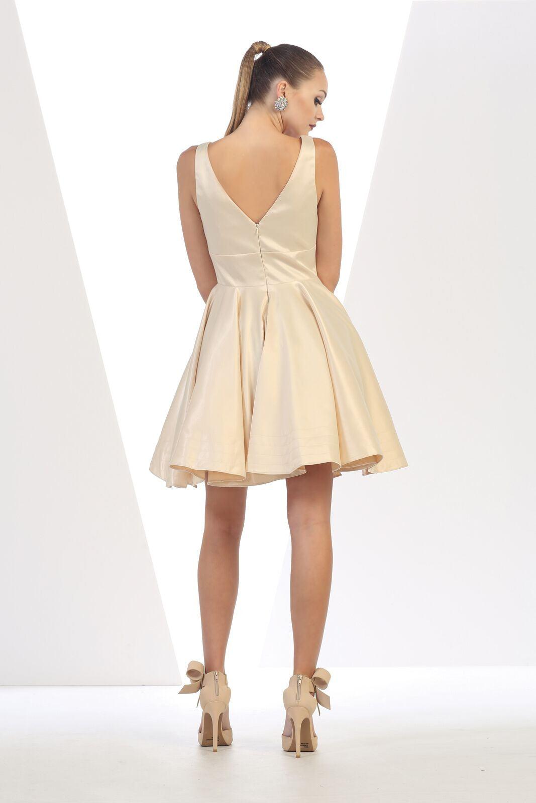 Short Formal Dress Graduation Prom Cocktail Bridesmaids - The Dress Outlet May Queen