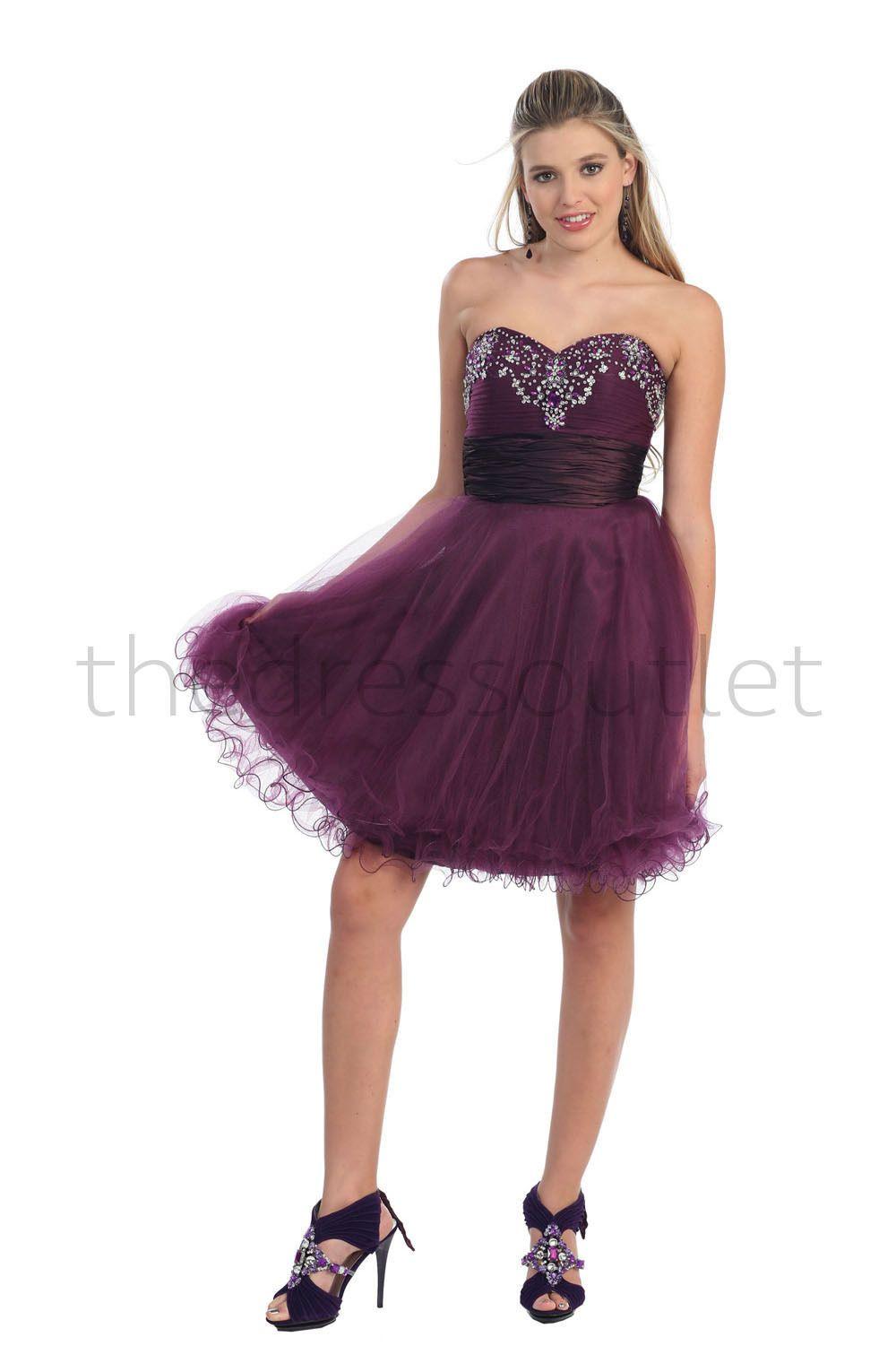 Short Formal Homecoming Prom Dress - The Dress Outlet May Queen