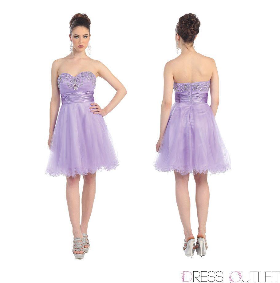 Short Formal Homecoming Prom Dress - The Dress Outlet May Queen