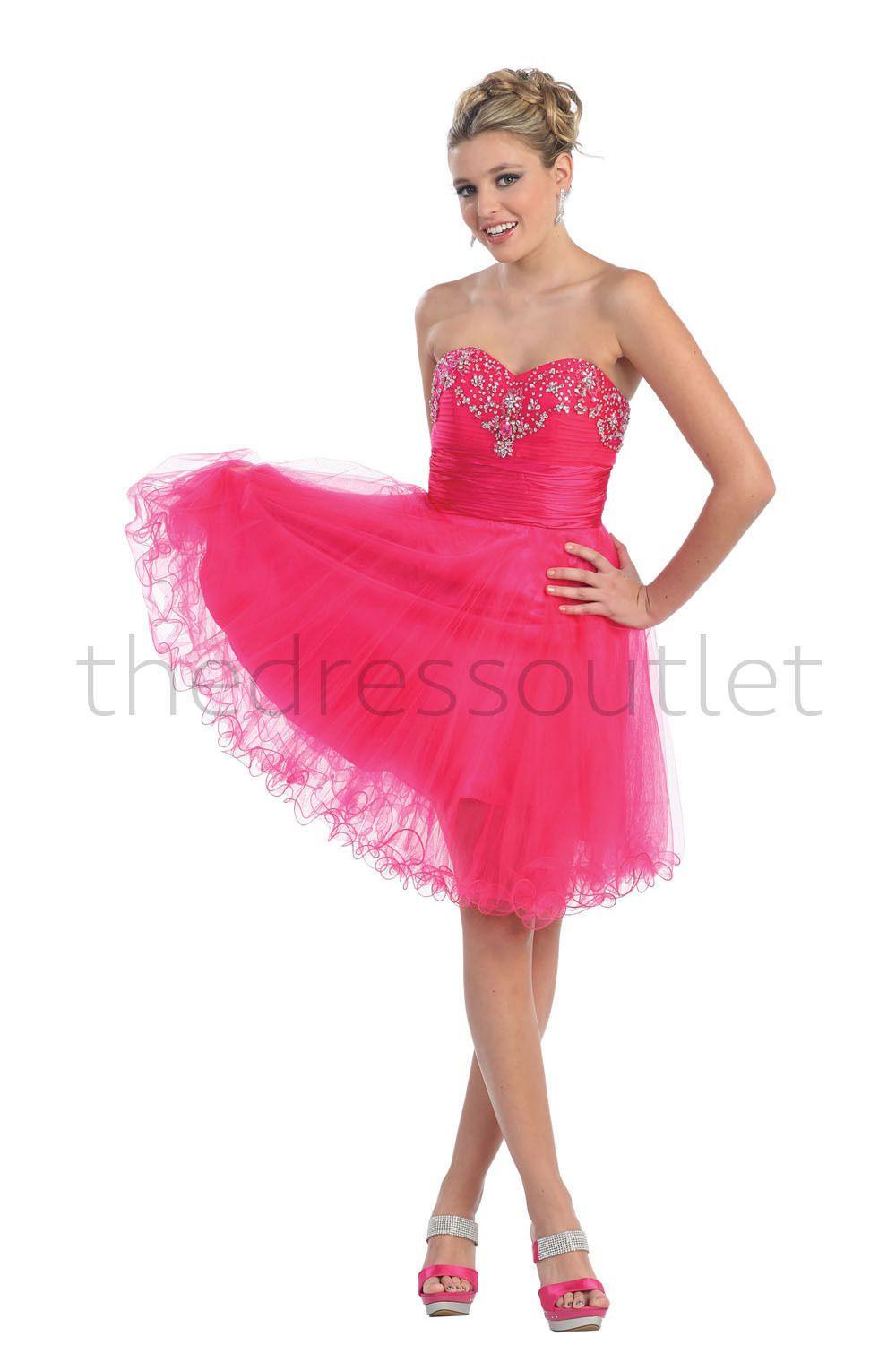 Short Formal Homecoming Prom Dress - The Dress Outlet May Queen