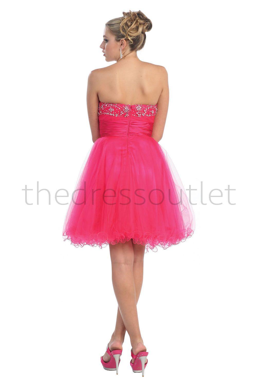 Short Formal Homecoming Prom Dress - The Dress Outlet May Queen