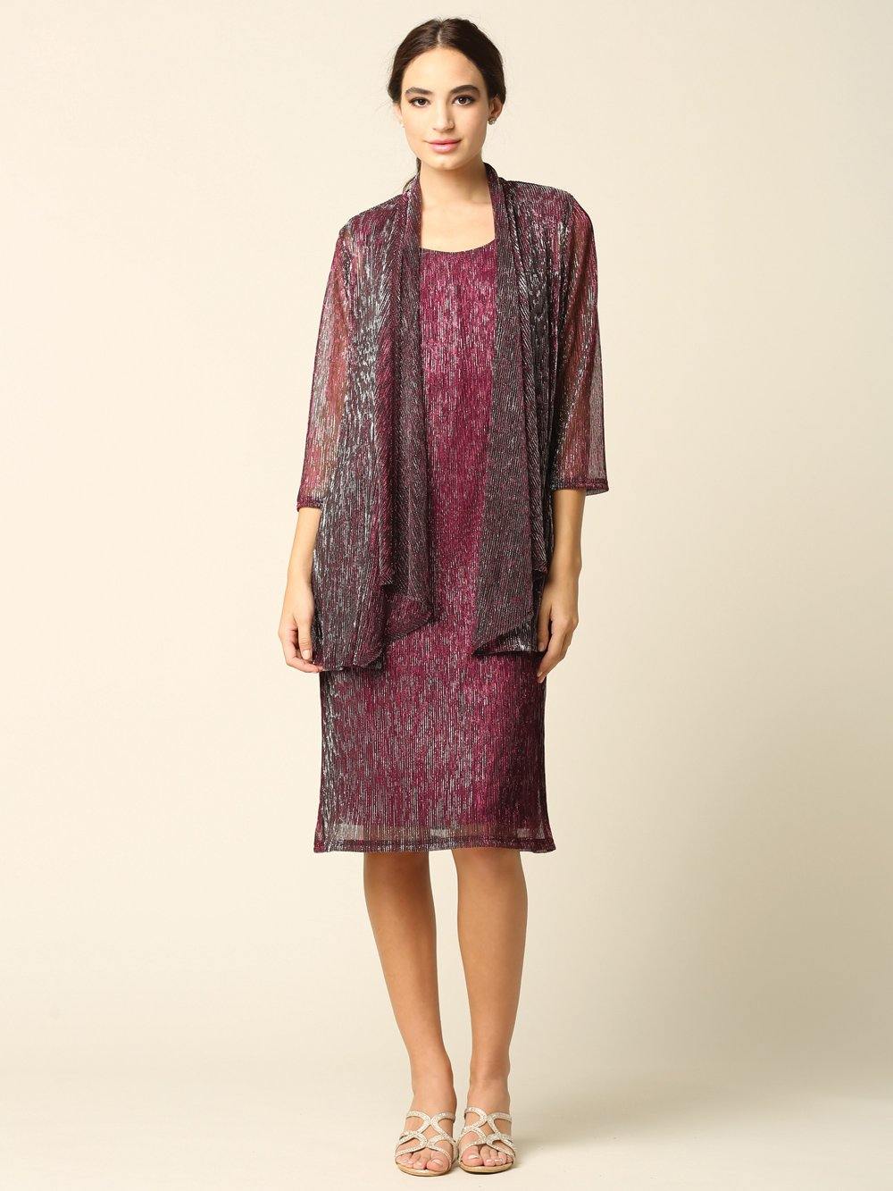 Short Formal Mother of the Bride Jacket Dress