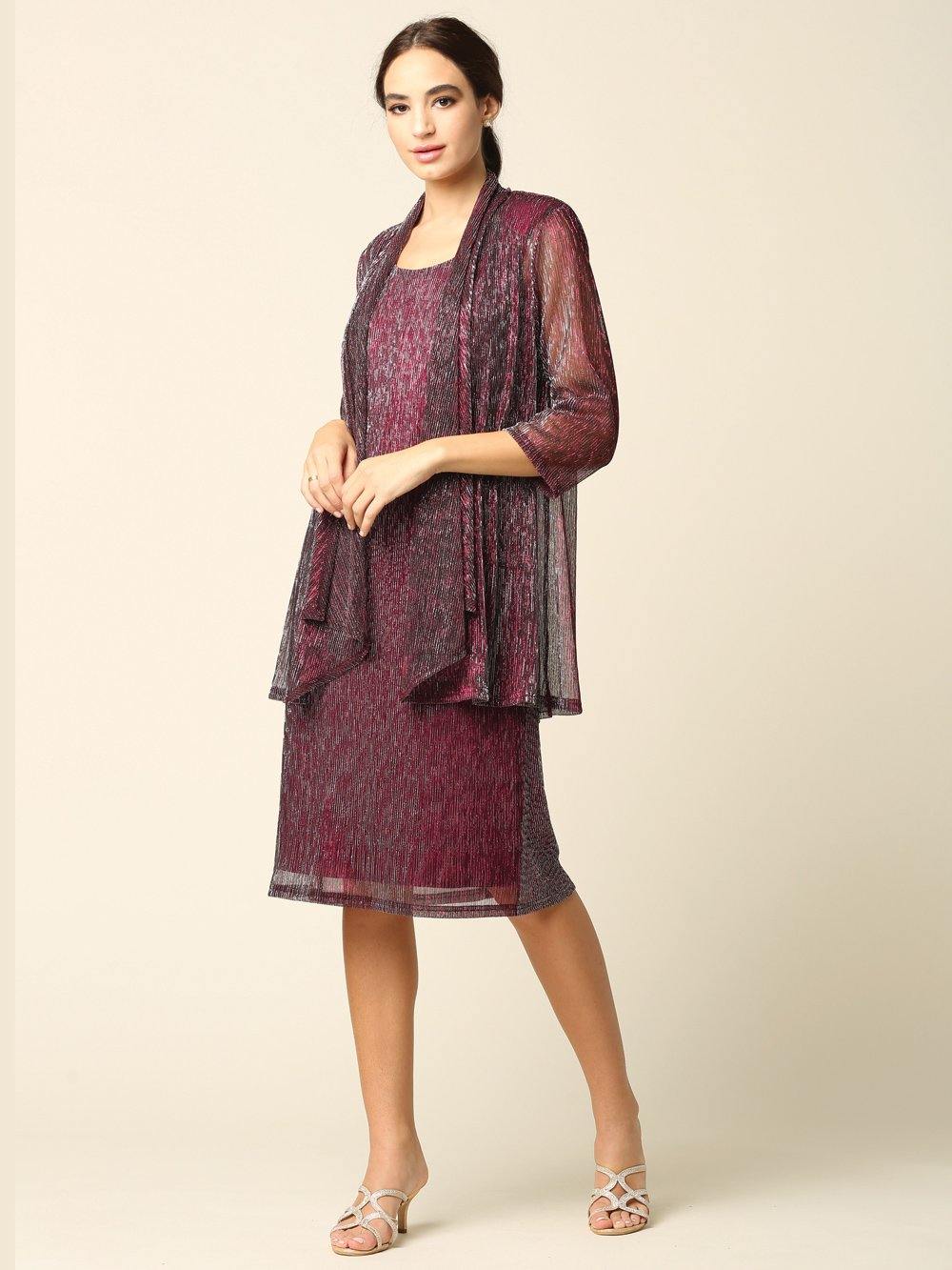 Short Formal Mother of the Bride Jacket Dress