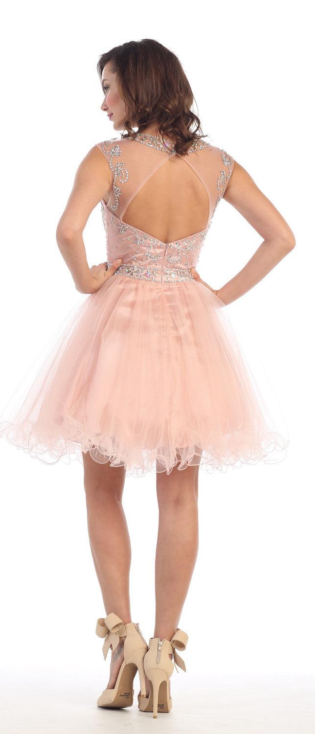 Short Formal Prom Homecoming Dress - The Dress Outlet May Queen