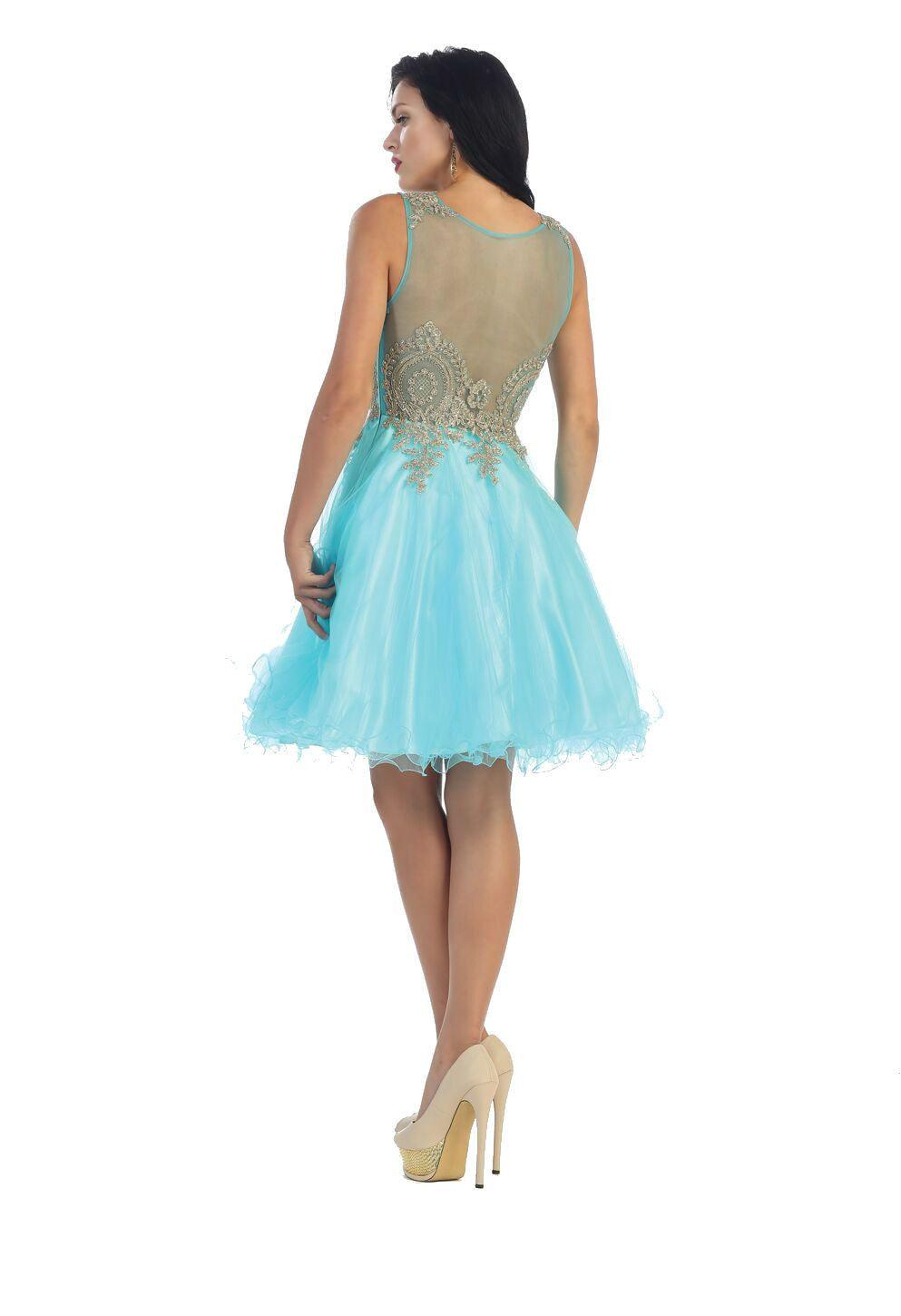 Short Formal Prom Homecoming Dress - The Dress Outlet May Queen