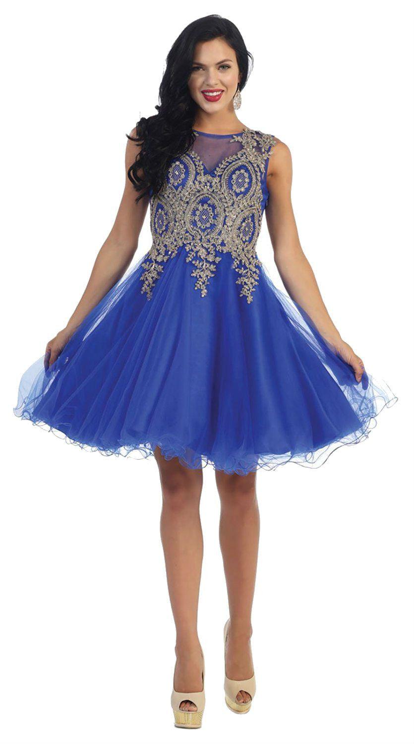 Short Formal Prom Homecoming Dress - The Dress Outlet May Queen