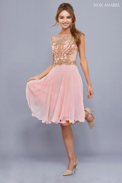 Short Formal Prom Homecoming Dress - The Dress Outlet Nox Anabel