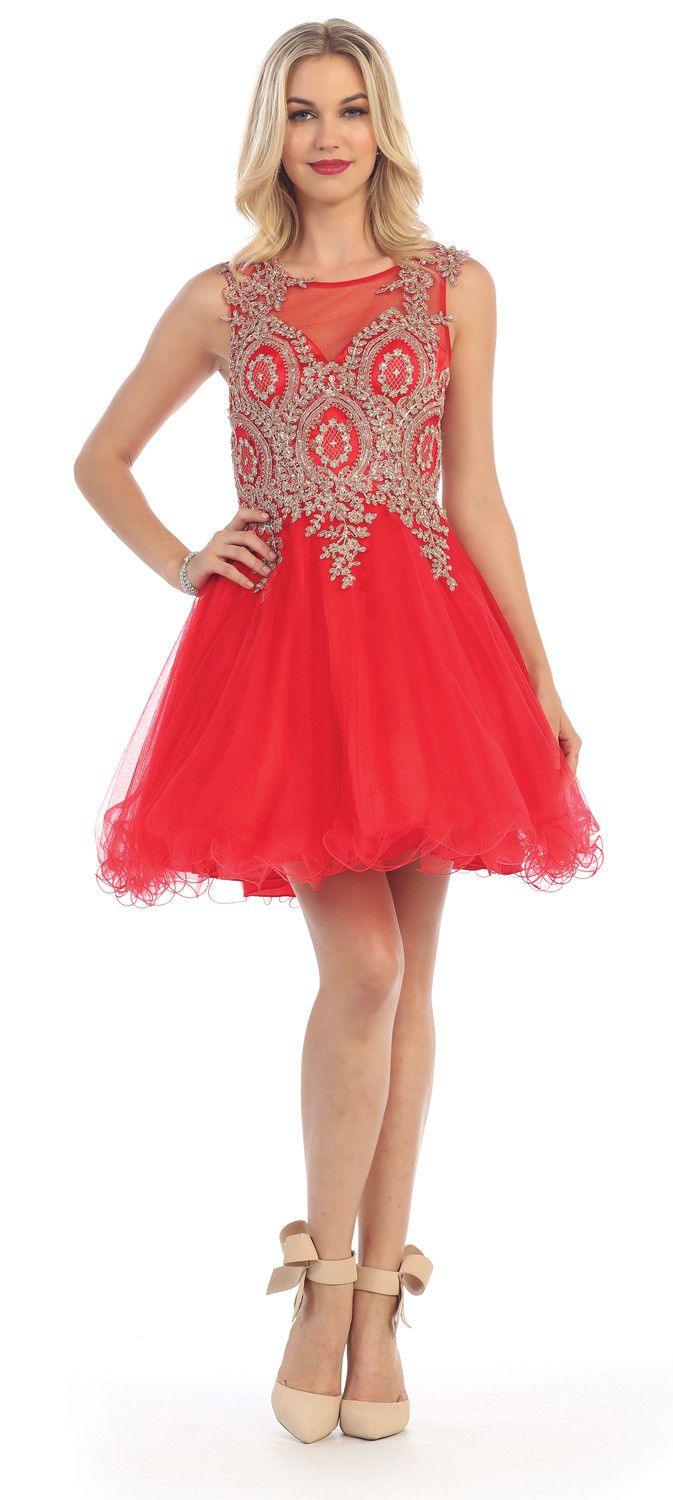 Short Formal Prom Homecoming Dress - The Dress Outlet May Queen