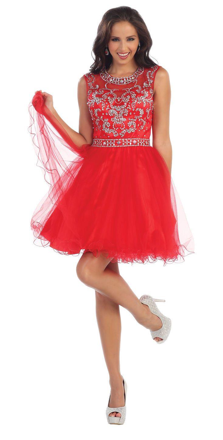 Short Formal Prom Homecoming Dress - The Dress Outlet May Queen