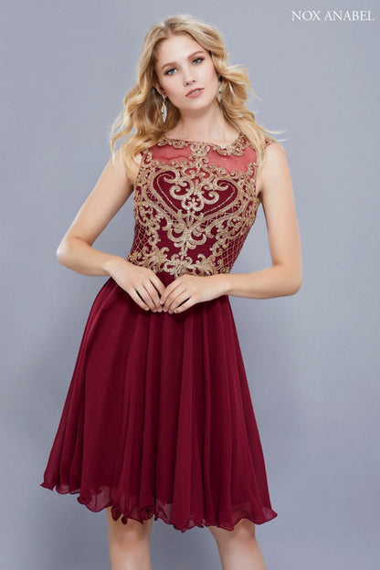 Short Formal Prom Homecoming Dress - The Dress Outlet Nox Anabel