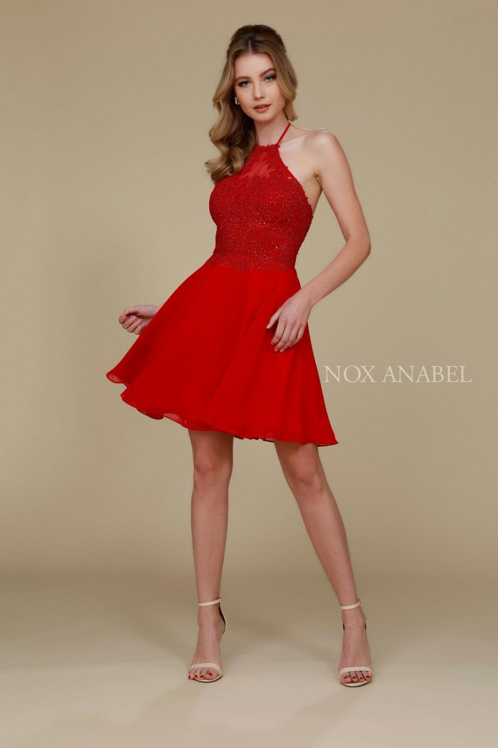 Short Halter Neck Homecoming Prom Dress