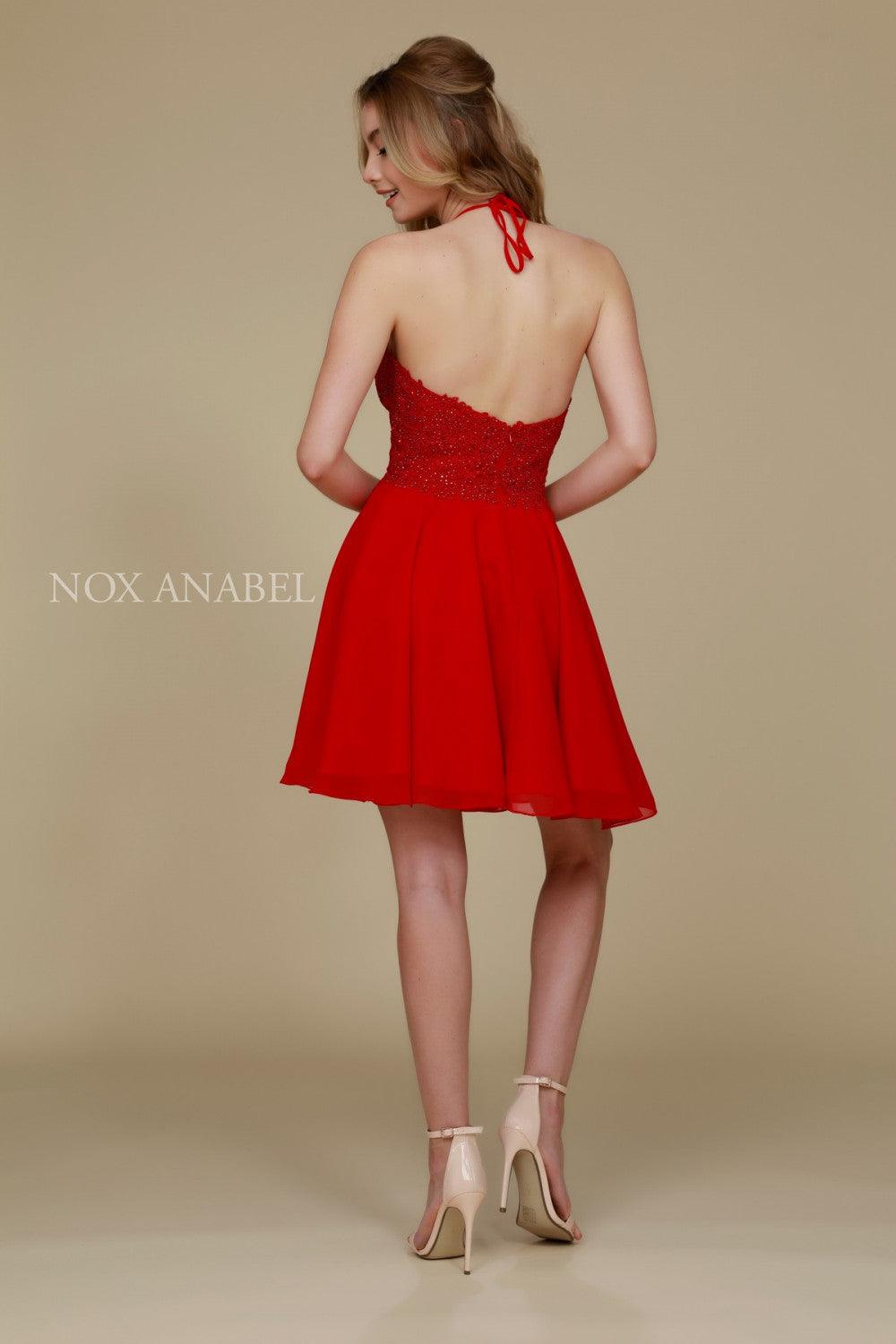 Short Halter Neck Homecoming Prom Dress
