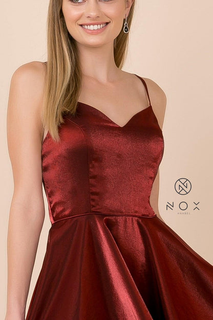 Short Homecoming Dress Sleeveless Cocktail - The Dress Outlet Nox Anabel