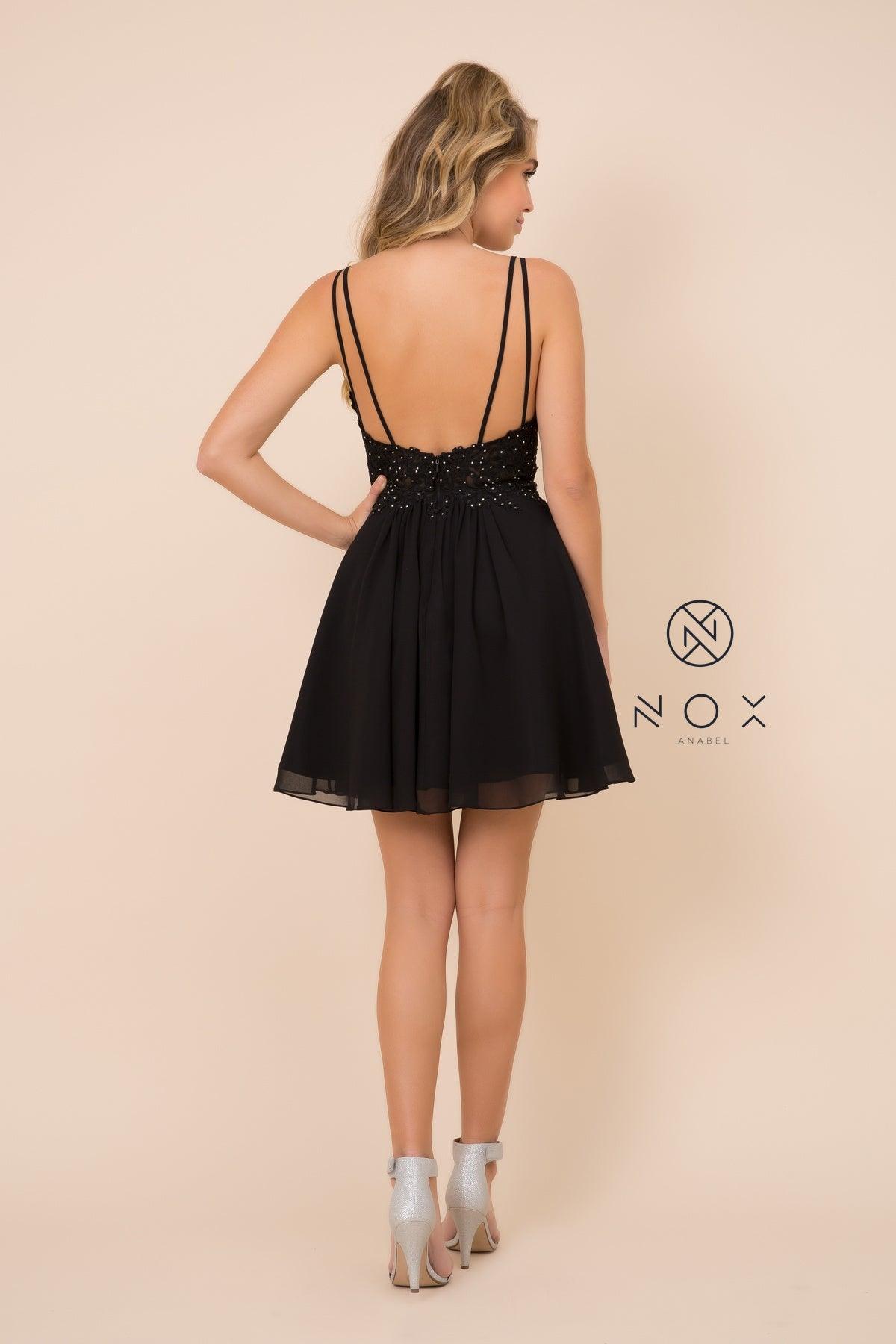 Short Homecoming Dress Sleeveless Cocktail - The Dress Outlet Nox Anabel