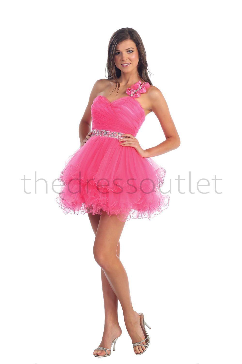 Short Homecoming Formal Prom Dress Pink - The Dress Outlet May Queen